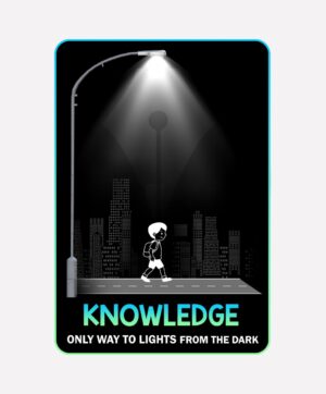Knowledge: Only Way to Light from the Dark | Premium Cotton T-Shirt | 240 GSM